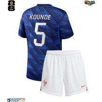Otroški Nogometni dresi Francija Jules Kounde #5 Domači SP 2026 Kratek Rokav (+ Kratke hlače)